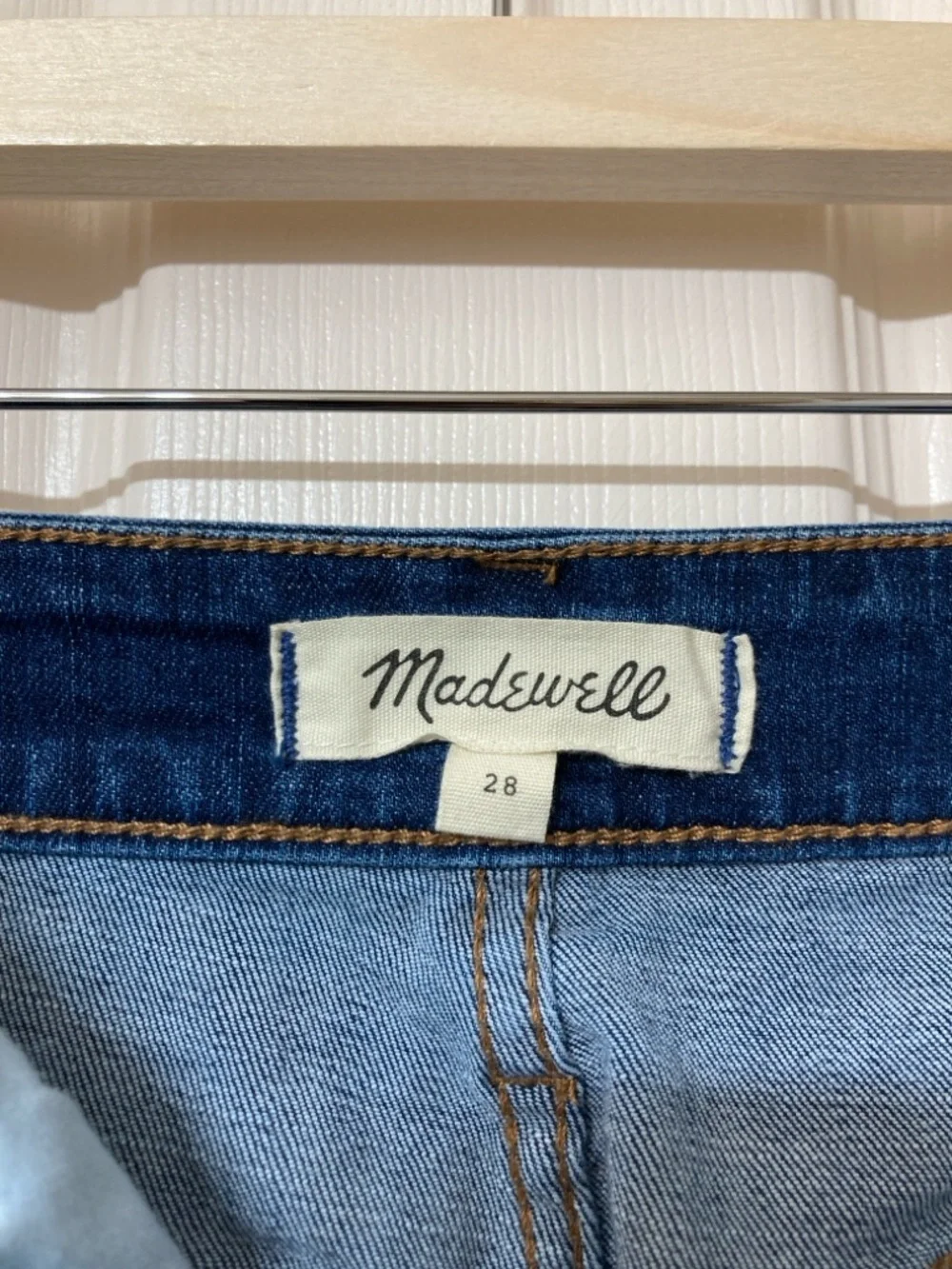 Madewell Dark Wash Front Slit Jean Skirt 28 Coastal Cowgirl Denim Preppy Summer